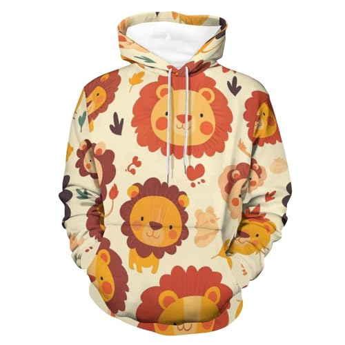 Sweatshirt lion mignon manches longues pour éviter le froid avec style