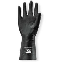 Ansell AlphaTec 29-865 Chemical Protection Gloves - L, Black Pair of 1
