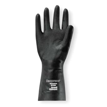 Ansell AlphaTec 29-865 Chemical Protection Gloves - L, Black Pair of 1