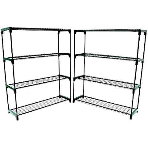Oypla Flower Staging Display Greenhouse Racking Shelving Double Pack Cover