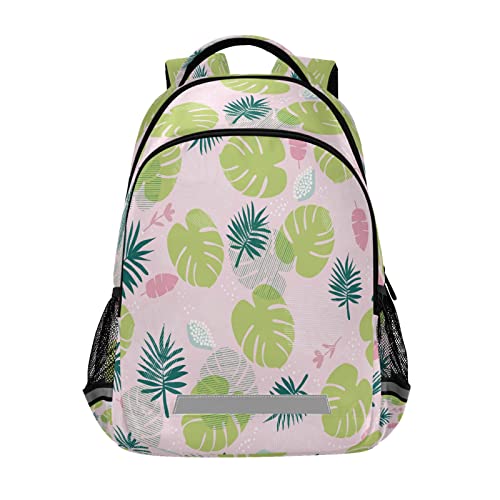 Sac scolaire filles garçons confortable avec motif de feuilles