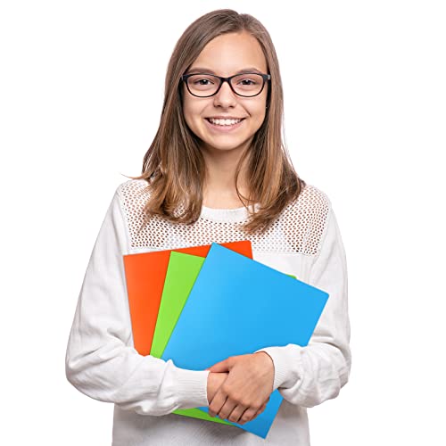 Eoout 24Pcs Folders With Pockets, Plastic Pocket Folders, Two Pocket Folders With Label, 6 Colors, Letter Size, A4 Size, For Office, Teaching, Students And School #TOP5