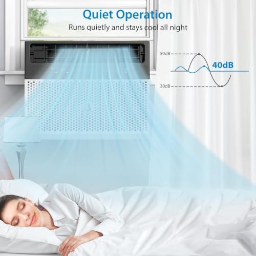 Image of 6000 Btu U-Shaped Window Air Conditioner, WiFi & App Control, Ultra Quiet, Enabled Saddle Window AC Unit Cools Up to 350 Sq. ft, Cooling, Dehumidifier, Flexible for Home /Office