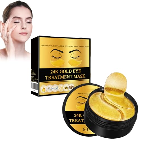 24k De Oro Parches De Colageno, Parches Ojos Bolsas Y Ojeras, Mascarilla Contorno De Ojos, Mascarillas Dorados Antiarrugas Y Antiojeras, Para Eye Patches
