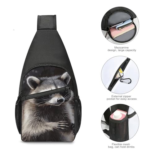 Mochila cruzada ligera Raccoon Sling Bag para trekking miniatura 5