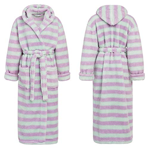 Women's Warm Fleece Winter Robe with Hood, Long Plush Bathrobe Buy