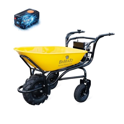 BAMATO Elektrische Schubkarre MTR-260 | Elektroantrieb | 280W Motorleistung | Bis zu 6,0 km/h...