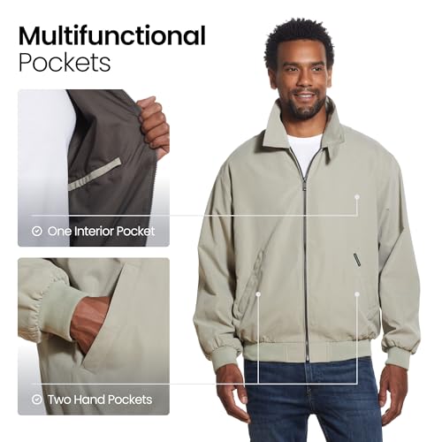 Image of Weatherproof Men's Golf Jacket - Lightweight Windbreaker, Water-Resistant Microfiber Shell, Perfect for Golf & Casual Wear