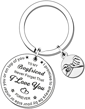 HULALA Romantic Valentines Gifts for Him Boyfriend Birthday Christmas Wedding Anniversary Keyring I Love You I Promise to Always Be by Your Side