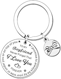 HULALA Romantic Valentines Gifts for Him Boyfriend Birthday Christmas Wedding Anniversary Keyring I Love You I Promise to Always Be by Your Side
