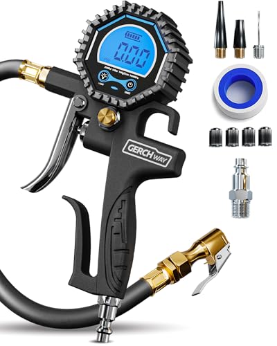 GERCHWAY Digital Tire Pressure Gauge with Inflator (3-200 PS...
