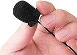 New Mini Portable 3.5mm Mini Studio Speech Mic Microphone w/Clip for PC Desktop Notebook Lectures Teaching Mic Black - Black Clever Design