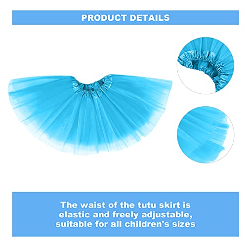 Disfraz completo para niña con falda tutu azul y accesorios miniatura 2
