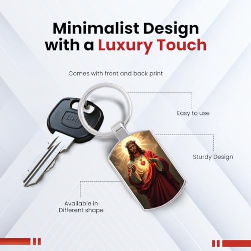 Image of Stylish Metal Keychains with Permanent Glossy Print - Inspirational Quotes & Spiritual Designs - Perfect Key chains for loved ones, Personal Use, Gifts & Return Gifts