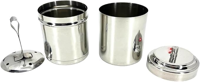 Eternals Stainless Steel South Indian Coffee Filter | Traditional Kappi Filter & Drip Coffee Maker | Small Size | Reusable Metal Coffee Drip Maker | Silver | Home & Kitchen image 3