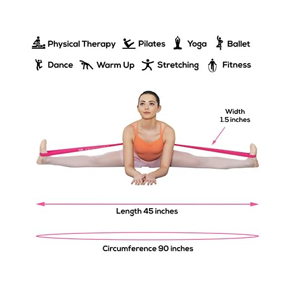 Zenmarkt-Stretch-Bands-for-Dancers-and-Gymnasts-Exercise-Bands-for-Dance-Ballet-Gymnastics-Cheerleading-Pilates-Training-Stretching-Band-Dance-Stretch-Bands-for-Flexibility-Ballet-Barre-E-Book Zenmarkt Stretch Bands for Flexibility and Strength - Ballet Stretch Bands Ideal to Have as Dance Equipment in Every Competition - Suitable for Gymnastics, Cheerleading, and Pilates Training(Pink)