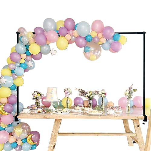Tisch Deko Stange, Tischständer Mit Klemme, Verstellbar Tischbogen Tischstangenständer Aus Metall Für Hochzeit, Part'y, Geburtstag, Babyparty, Halloween, Weihnachtsdekoration, 2,8x1m