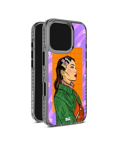 Image of DailyObjects Girl Power Babe Stride 2.0 Magnetic Case Cover Compatible with iPhone 16 Pro Max | Wireless Charging Slim Back Cover | 2 Layer Edge Protection & Shockproof