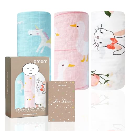 Image of DOTMOM Premium Organic Bamboo Baby Swaddle Wrapper Receiving Blanket | Hypoallergenic, Antibacterial & Highly Breathable, Super Soft Receiving Wrap Essential For New Born Baby