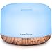 InnoGear 500ml Aromatherapy Essential Oil Diffuser Cool Mist Humidifier Waterless Auto Shut-off with 4 Timers and 7 LED Color Changing Lights (Yellow)