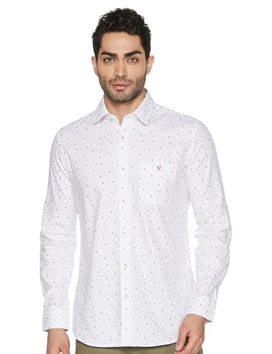 Image of Van Heusen Casual Printed Shirt for Men| Premium Cotton| Full Sleeves| Slim Fit |Breathable Fabric