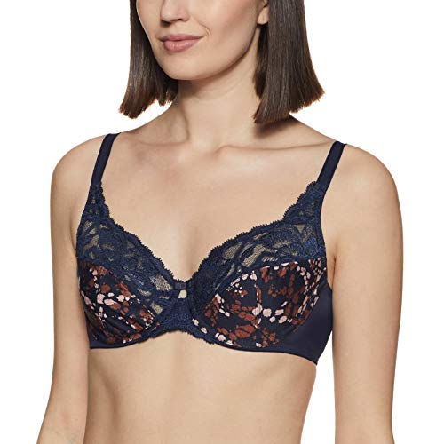Image of Marks & Spencer Women's Nylon Non Padded Bra (T332711P Navy Mix 32C)