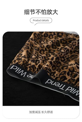 Boxer de hombre de estampado leopardo en algodon suelto lote de 3 piezas talla L 8