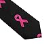 SESLFLKPJK Men's Fashionable Neon Pink Ribbon Breast Cancer Awareness Necktie - Durable Skinny Paisley Necktie for Meeting Office, Suit Accessories
