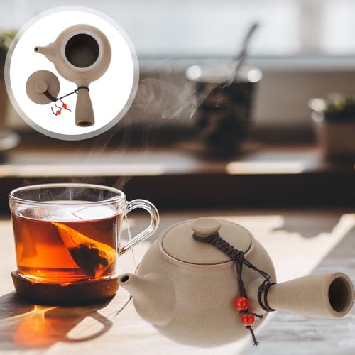 GANAZONO Kyusu Teekanne aus Keramik, 15 cm, mit ergonomischem Seitengriff, für Zuhause und Restaurant, bequemes Teeservieren
