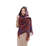 Large Ethnic Style Pashmina Shawls & Wraps for Women Printing Bohemian Extra Long Soft Cashmere Feel Birthday Gifts Throw Warm Winter Womens Fall Scarfs Shawls & Wraps for Wedding Christmas in Purple