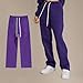 Mens Boys Baggy Sweatpants Open Bottom Straight Leg Athletic Joggers with Pockets Gym Workout Track Pants with Pockets Fall Casual Fashion Hiking Pants Streetwear Purple