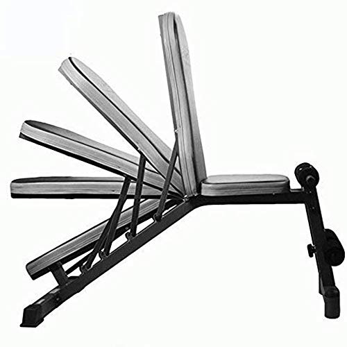 FACAZ Sit-up-board – bankdrukken instelbare oefening, buikspieren fitness rugligging board sterkte, fitnessapparaten, donkergrijs - Image 4