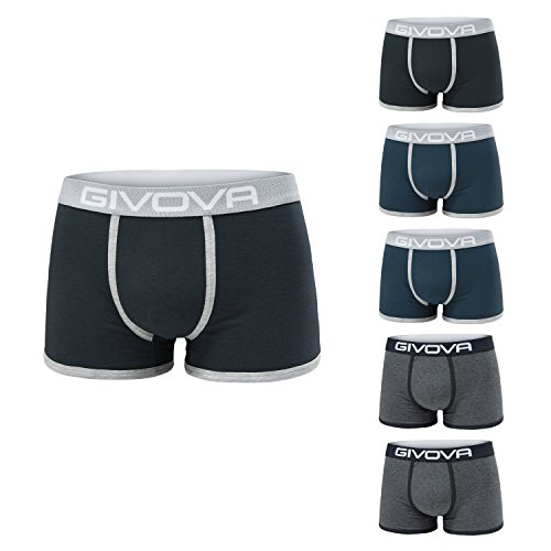 Givova 6 Boxer Uomo Cotone Elastico Colori