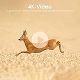 MAXDONE Wildkamera mit Bewegungsmelder Nachtsicht, 4K 64MP WLAN Bluetooth Wildkamera mit Handyübertragung App, Wildtierkamera mit 2000mAh Akku, Nachtsichtkamera 0,1s Auslösezeit, IP66 Wasserdicht