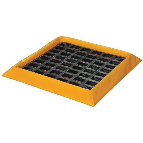 Image of Eagle T8101G 1-Drum SpillNest with Grate, 32.25 inch x 32.25 inch, Yellow
