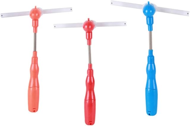 Toyvian 3pcs LED Windmill Spinner Light Up Pinwheel Flashing Wind Spinners Glowing Outdoor Toys Rotary Music Bar Toy for Kid