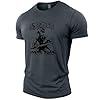 GYMTIER Spartan Forged Berserker - Men's Gym T-Shirt - Bodybuilding Workout Top, Dark Heather, S #4