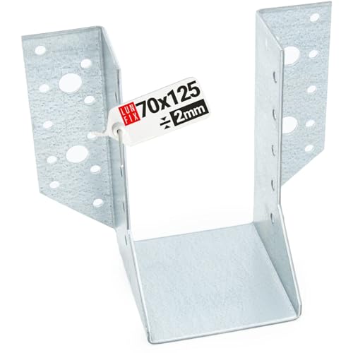 Supporto trave legno 70x125 mm Tipo A, staffa zincata 2