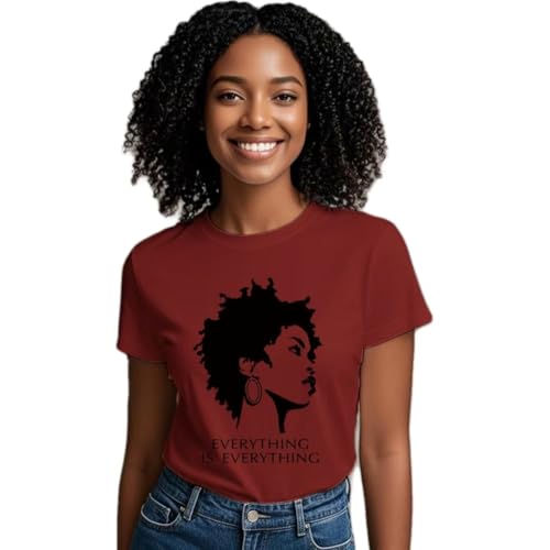 Black Power Black Girl Graphic T-Shirt Plus Size Tops Afro Woman Black Girl Tee Afro Girl Magic Tee - Main Image