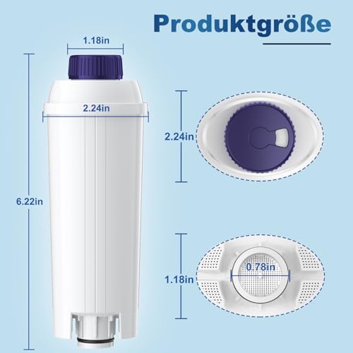 Foto von ARETHONE Wasserfilter für Delonghi Kaffeevollautomaten, Ersatz für De'Longhi Wasserfilter DLSC002, Kompatibel mit De'Longhi Magnifica S, Dinamica, Eletta Explorer und ECAM-Serie (2 Stück)