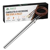 Candeletta Stufa Pellet, 350 Watts, Lunghezza 160/170 mm, ∅12,5 mm