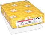 Neenah Classic Linen Premium Paper, 8.5 x 11, 24 lb/89 gsm, Avon Brilliant White, 97 Brightness, 500 Sheets (05231)