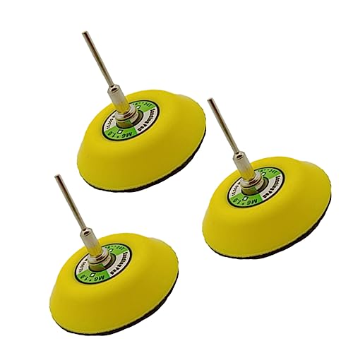 NIYANGLE 3 Piezas palo de molienda polish para coches accesorios taladro Disco de lijado almohadilla rueda pulidora electrica disco autoadhesivo para taladro eléctrico placa de molienda