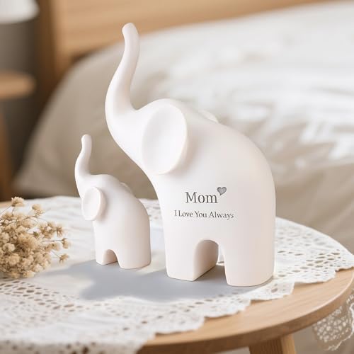 Figura decorativa de elefante madre e hijo 5.5 in miniatura 4