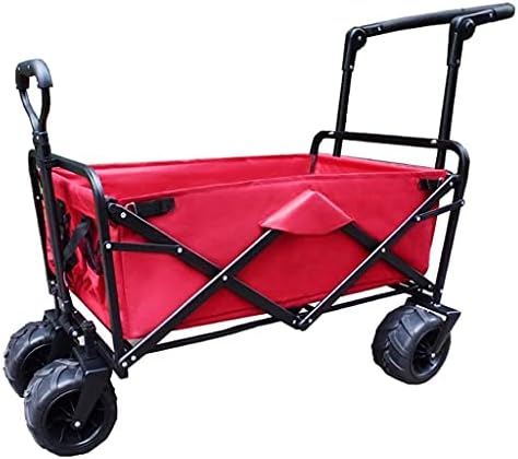 Portable Beach Wagon Heavy Duty Foldable Garden Cart Garden Trolley Folding Wagon Pull Wagon Hand Cart Folding Cart Wagon Truck Wheelbarrow (B)