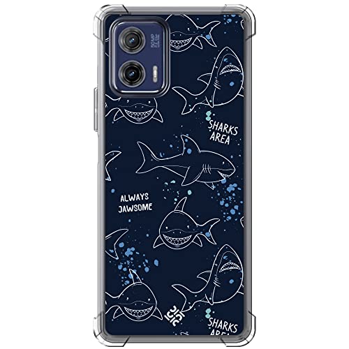 Stötsäkert silikonfodral för Motorola Moto G73 5G - Sharks Area