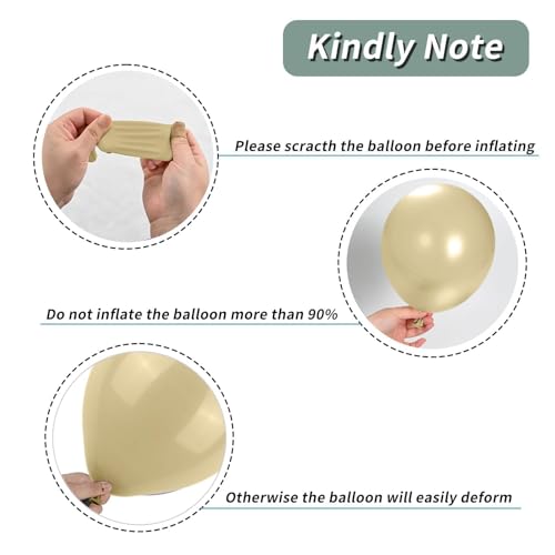 Image of Dusty Blue Neutral Balloons, 12 Inchs Baby Blue White Apricot Grey Neutral Balloons for Birthday, Bridal Shower Baby Shower Wedding Party Decoration