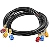 Honseadek AC Charging Hose for Car Air Conditioning, High Pressure R134a R22 Hose, 1M 1.5M Explosion Proof Coolant Charging Line with 1/4 Inch(1 Meter) #1
