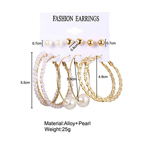 Gold-Toned Plated Earrings Combo Set
