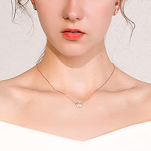 Joyas de corona con circonitas pendientes de botón y pulsera para mujer 6
